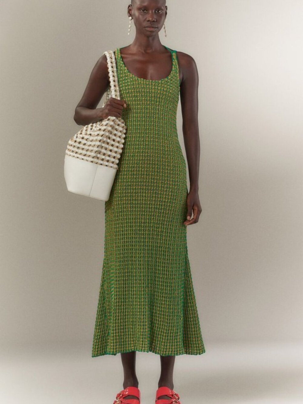 3.1 Phillip Lim Sleeveless Cotton Blend U-neck Knit Dress size XS Green